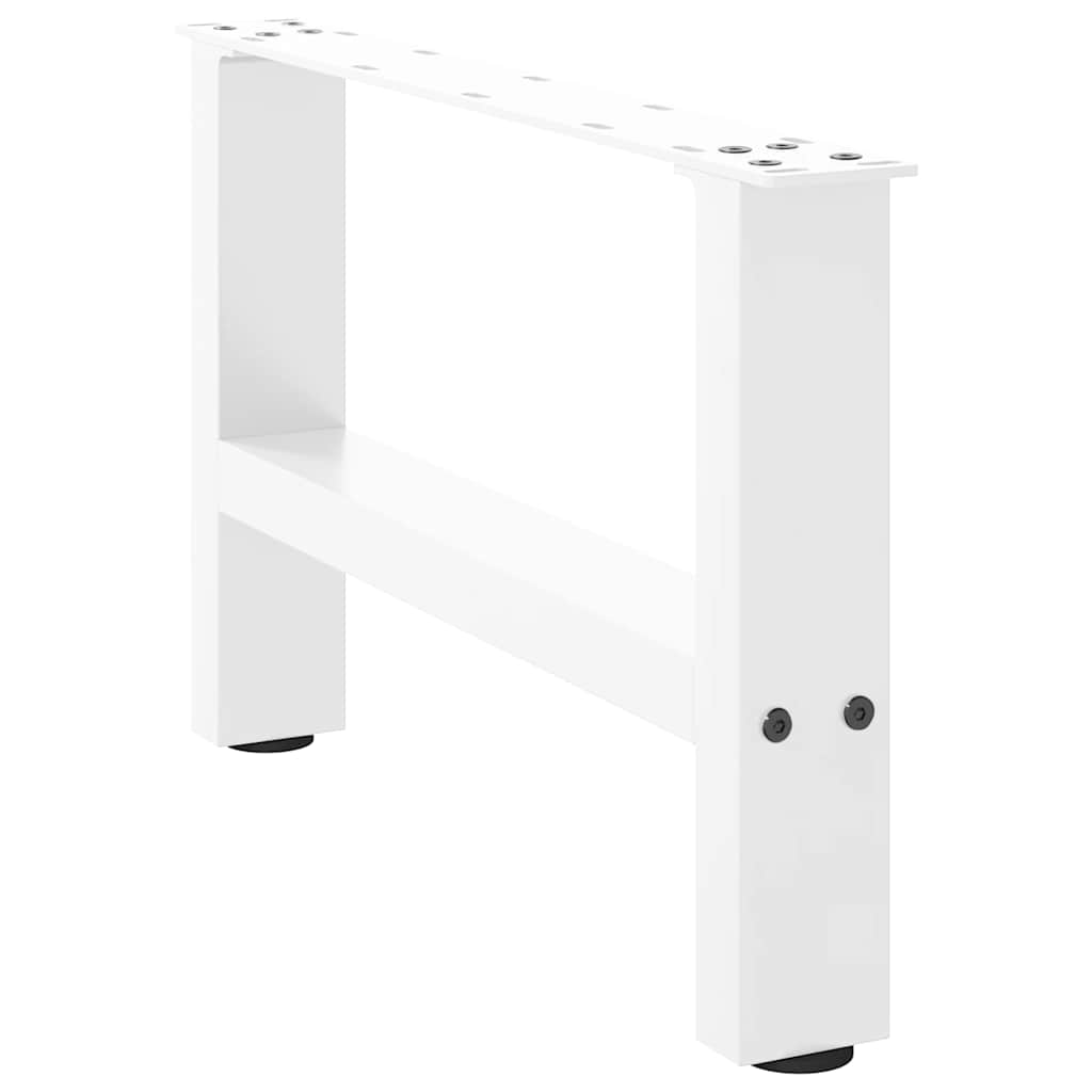 Salongbordben hvite 2 stk 50x(30-31) cm stål