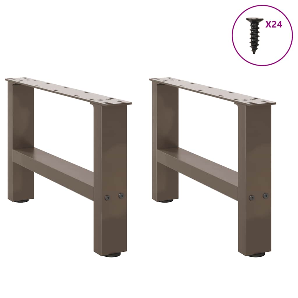 Salongbordben naturstål 2 stk 50x(30-31) cm stål
