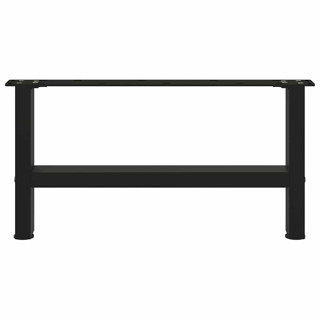 Salongbordben svart 2 stk 60x(30-31) cm stål