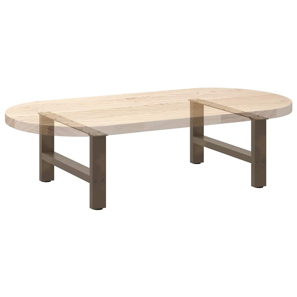Salongbordben naturstål 2 stk 60x(30-31) cm stål