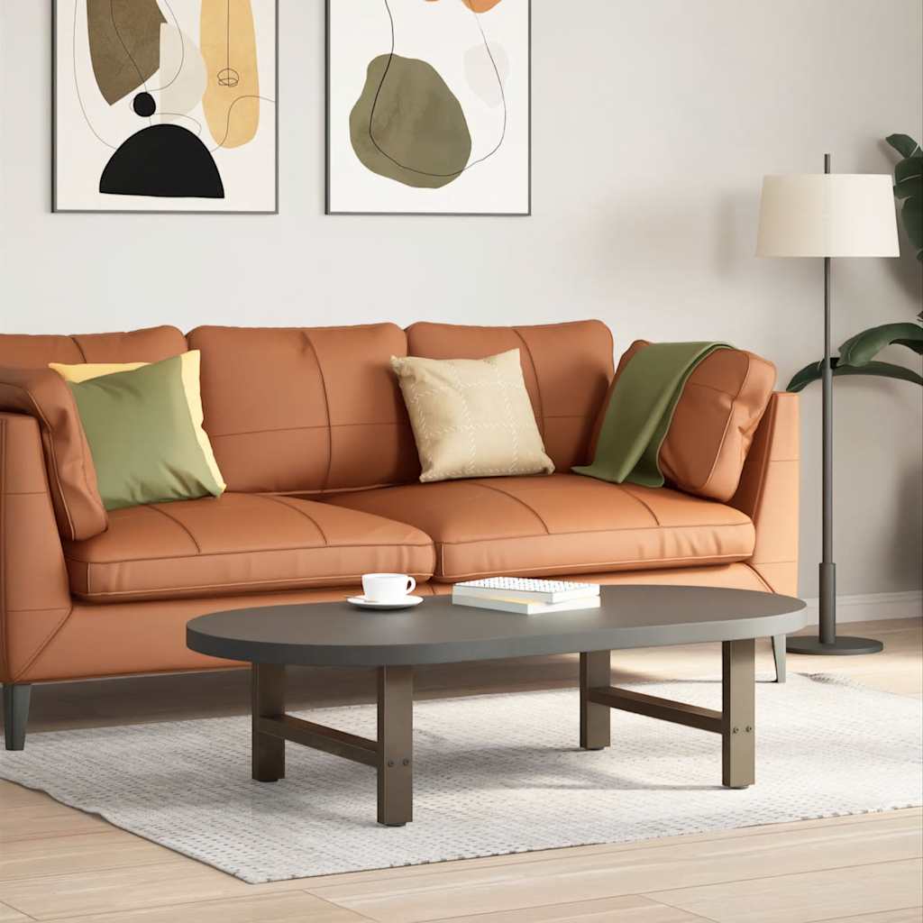 Salongbordben naturstål 2 stk 60x(30-31) cm stål