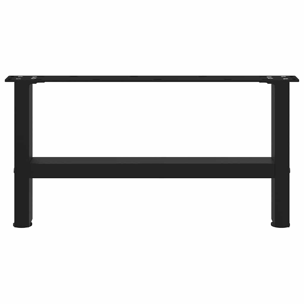 Salongbordben svart 2 stk 70x(30-31) cm stål