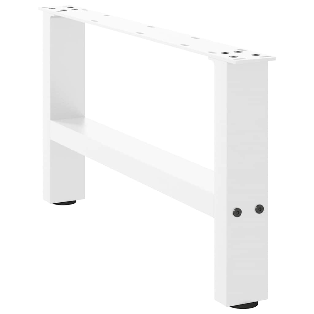 Salongbordben hvite 2 stk 70x(30-31) cm stål
