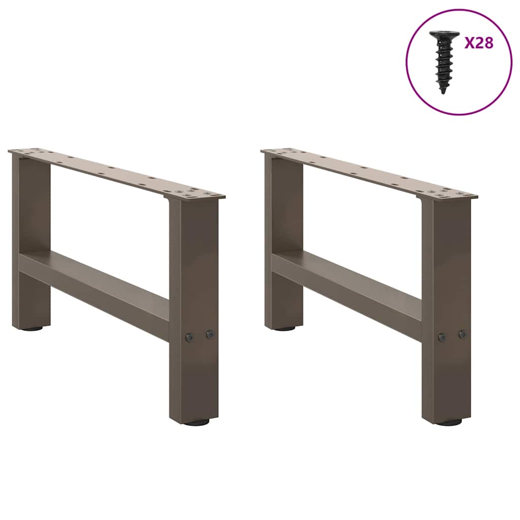 Salongbordben naturstål 2 stk 70x(30-31) cm stål