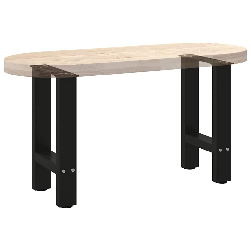 Salongbordben svart 2 stk 28 x (42-43) cm stål