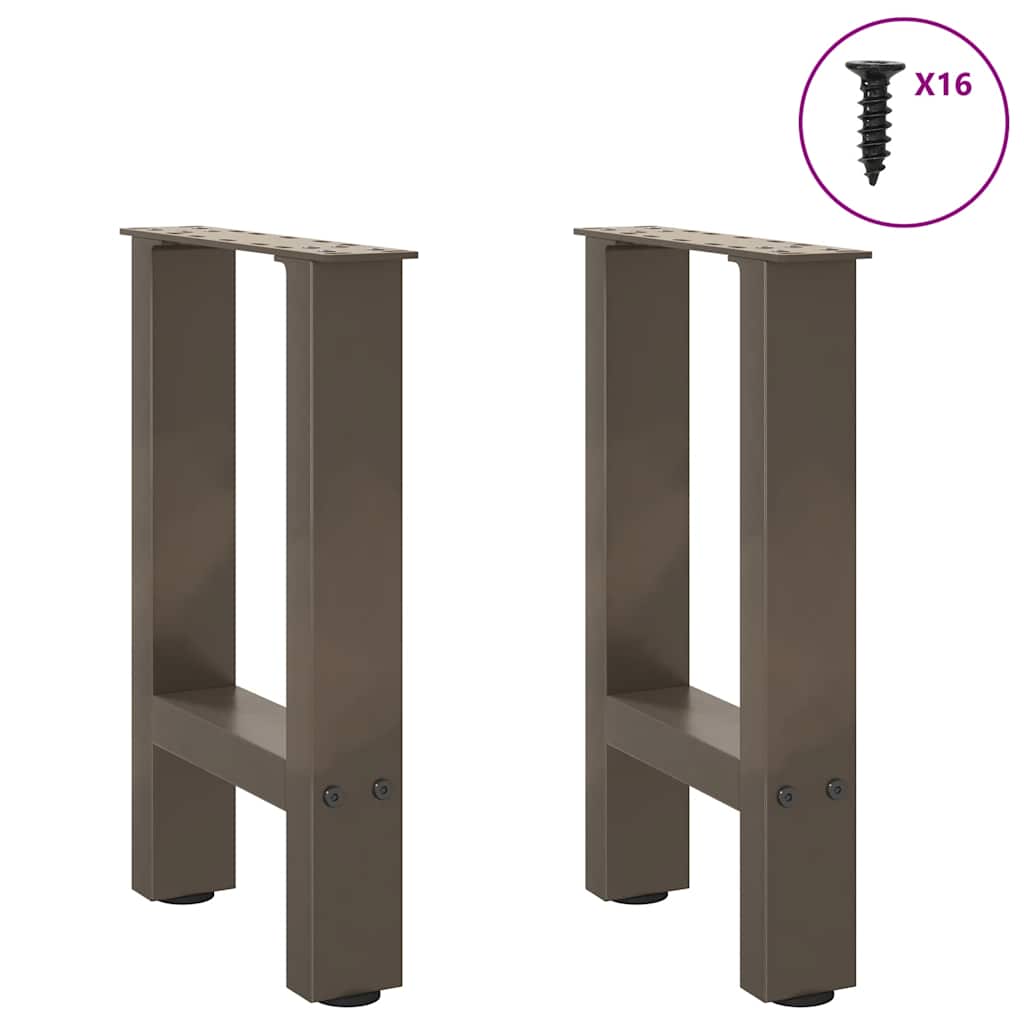 Salongbordben naturstål 2 stk 28 x (42-43) cm stål