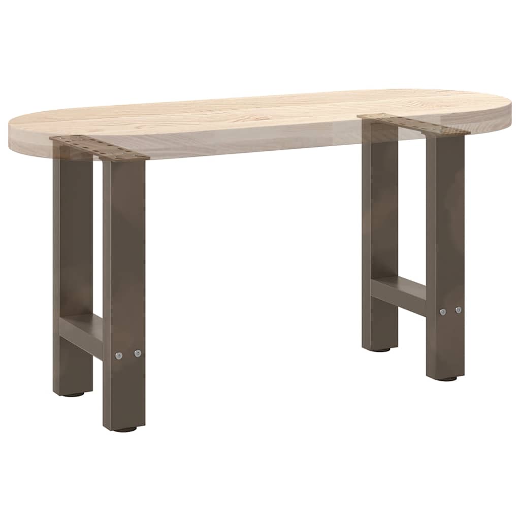 Salongbordben naturstål 2 stk 28 x (42-43) cm stål