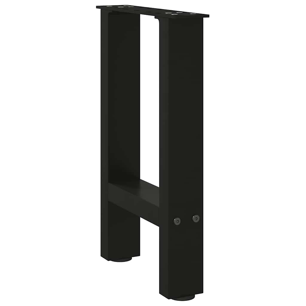 Salongbordben svart 2 stk 38 x (42-43) cm stål