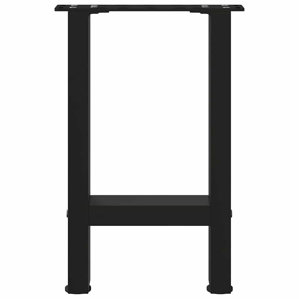 Salongbordben svart 2 stk 38 x (42-43) cm stål