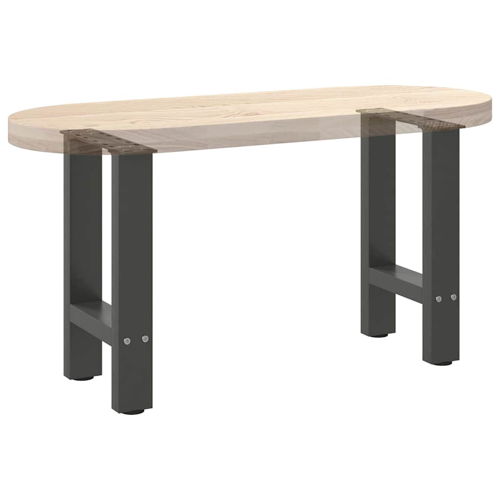Salongbordben antrasitt 2 stk 38 x (42-43) cm stål