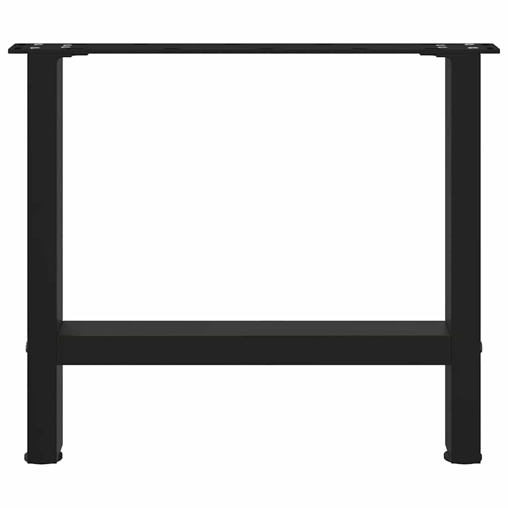 Salongbordben svart 2 stk 60x(42-43) cm stål