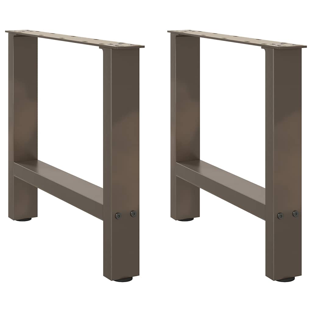 Salongbordben naturstål 2 stk 60x(42-43) cm stål