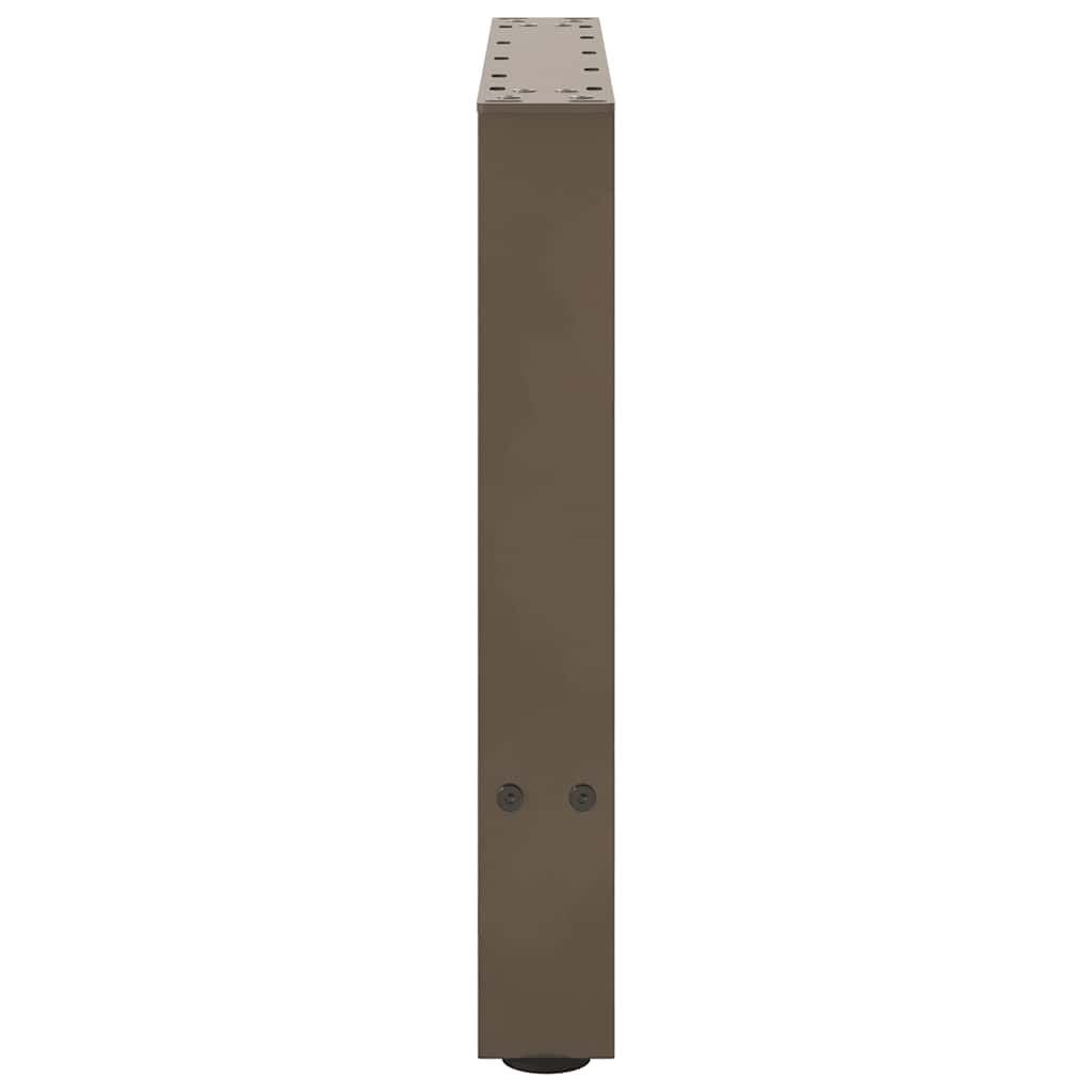 Salongbordben naturstål 2 stk 60x(42-43) cm stål