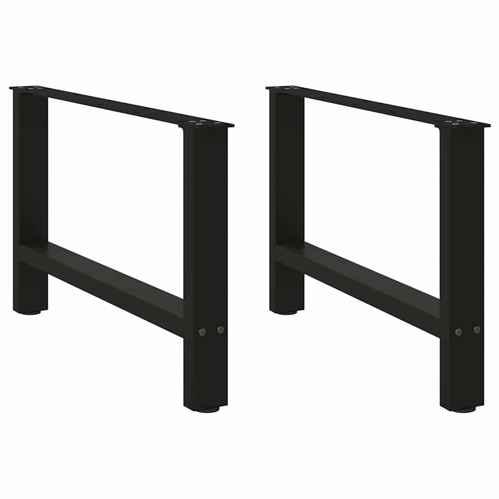 Salongbordben svart 2 stk 70x(42-43) cm stål
