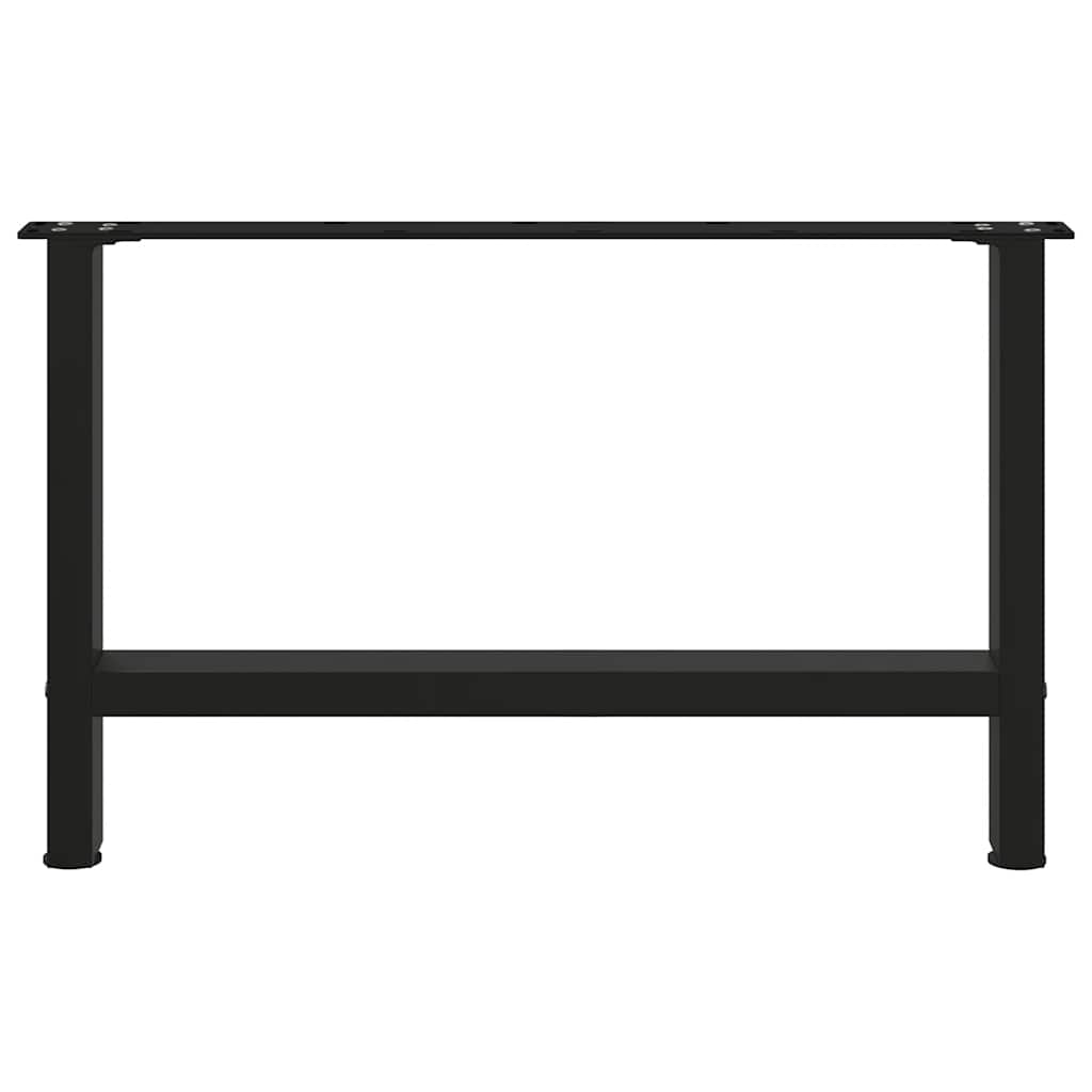 Salongbordben svart 2 stk 70x(42-43) cm stål