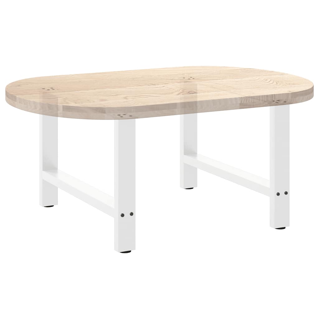 Salongbordben hvite 2 stk 70x(42-43) cm stål