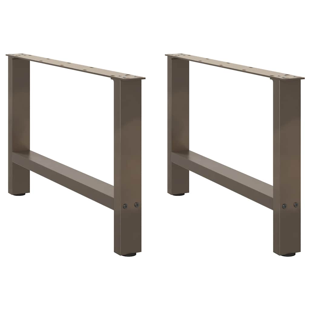 Salongbordben naturstål 2 stk 70x(42-43) cm stål