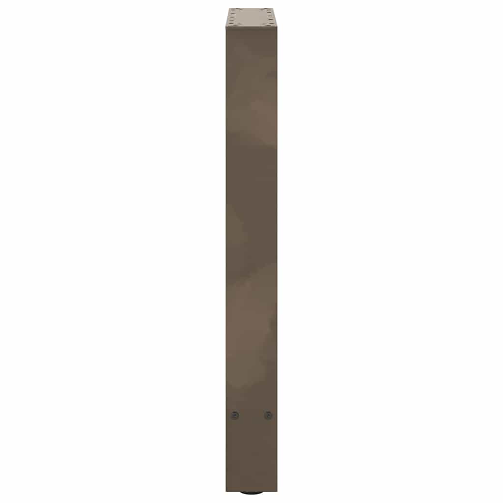Spisebordben naturstål 2 stk 50x(72-73) cm stål