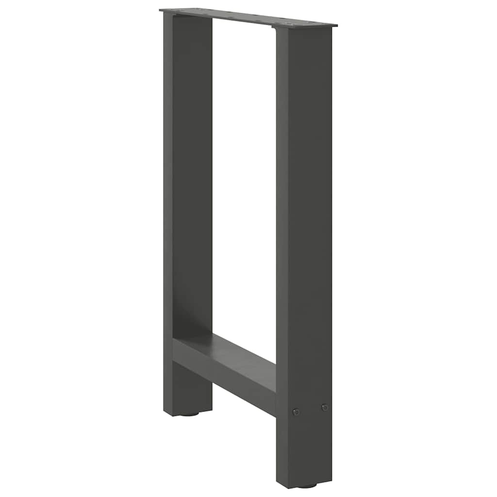 Spisebordben antrasitt 2 stk 60 x (72-73) cm stål