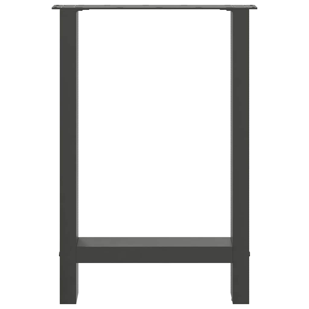 Spisebordben antrasitt 2 stk 60 x (72-73) cm stål