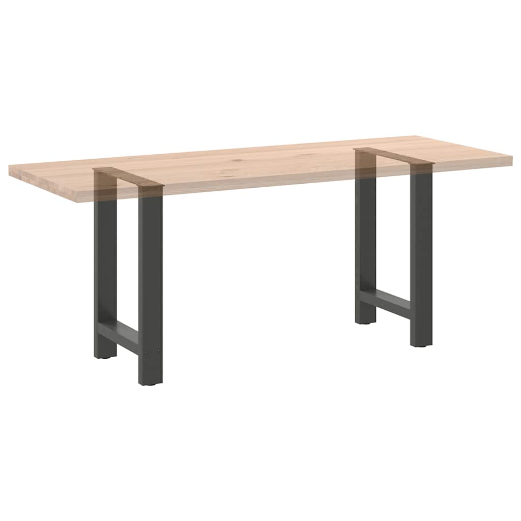 Spisebordben antrasitt 2 stk 60 x (72-73) cm stål