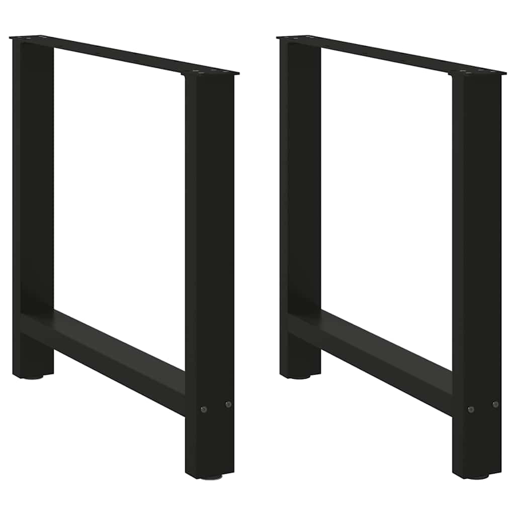Spisebordben svart 2 stk 70x(72-73) cm stål