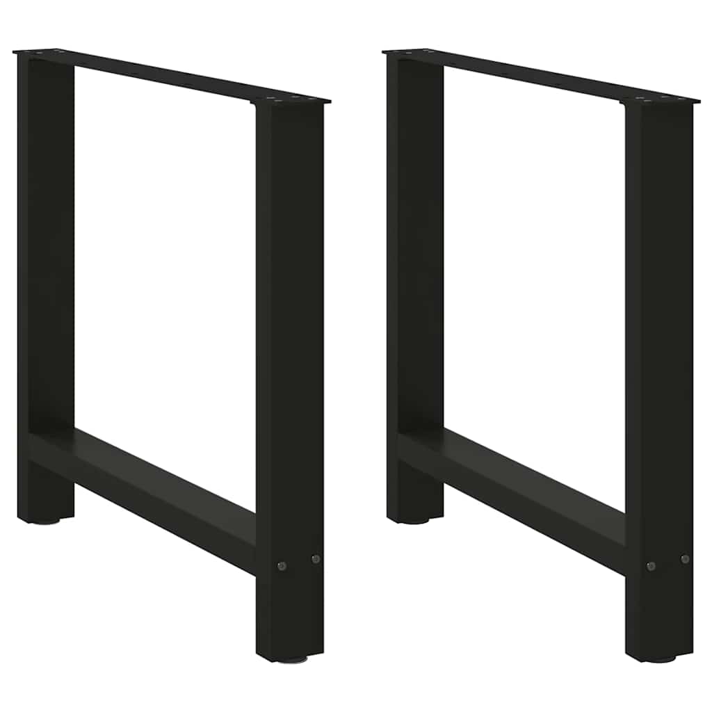Spisebordben svart 2 stk 80x(72-73) cm stål