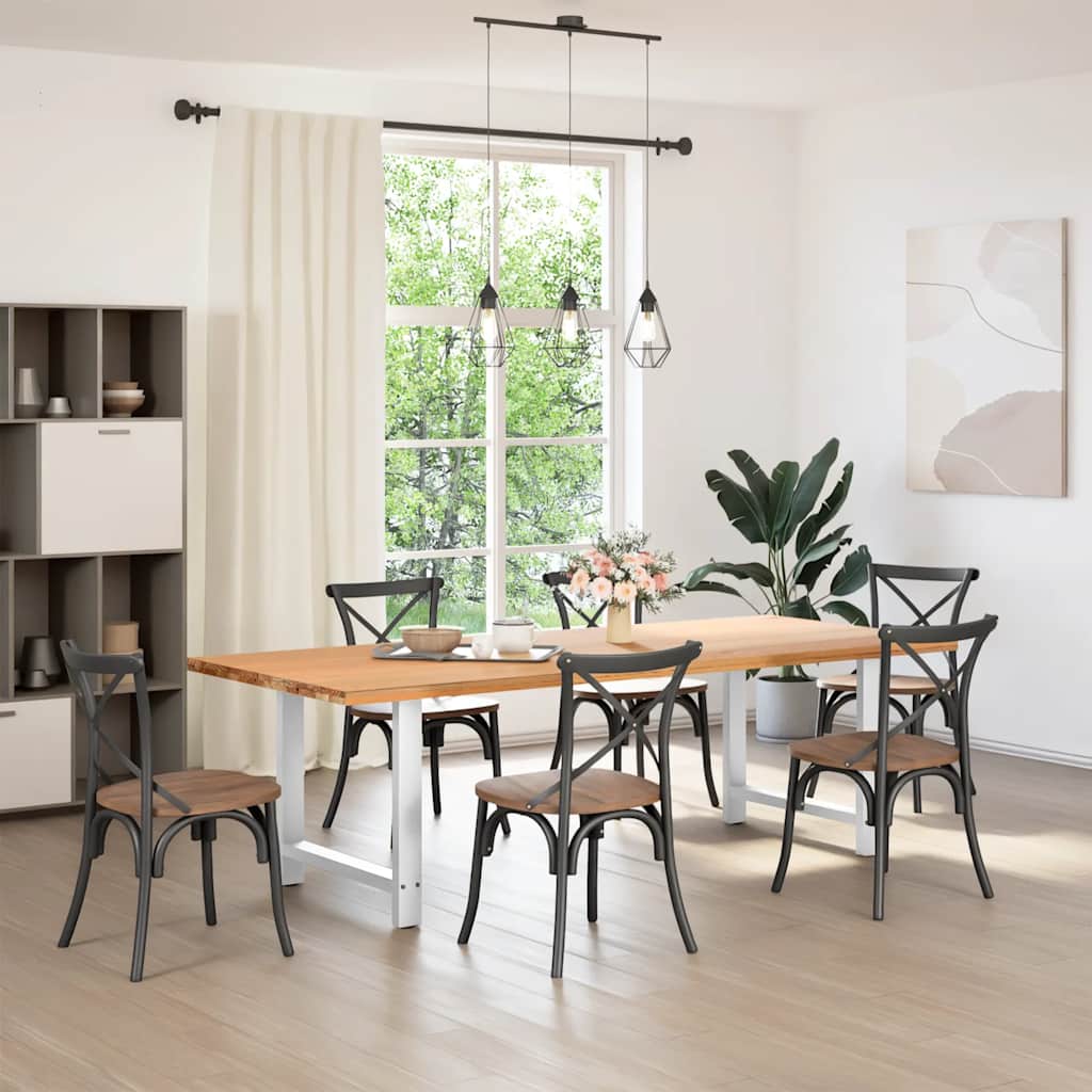 Spisebordben hvite 2 stk 80x(72-73) cm stål