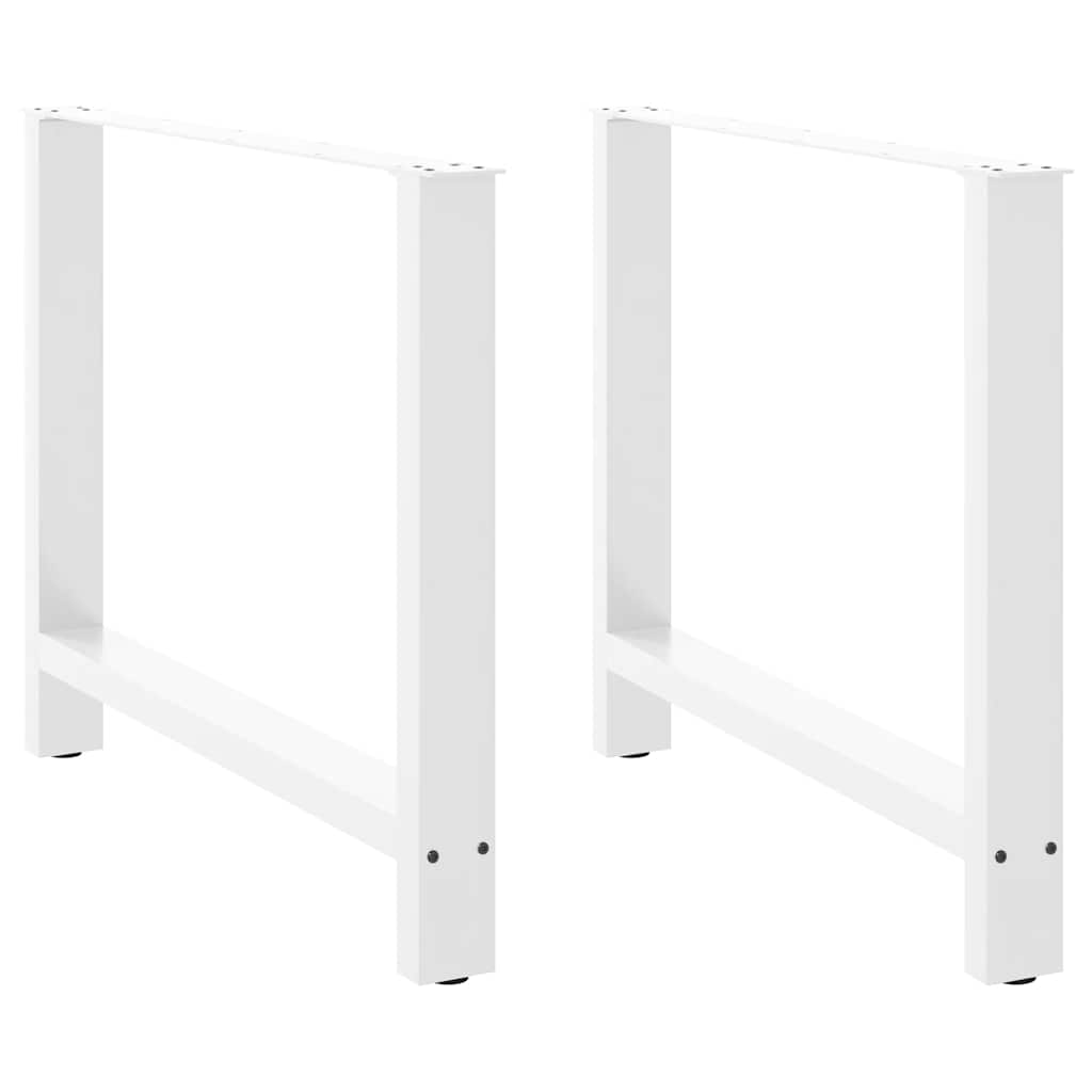 Spisebordben hvite 2 stk 90x(72-73) cm stål