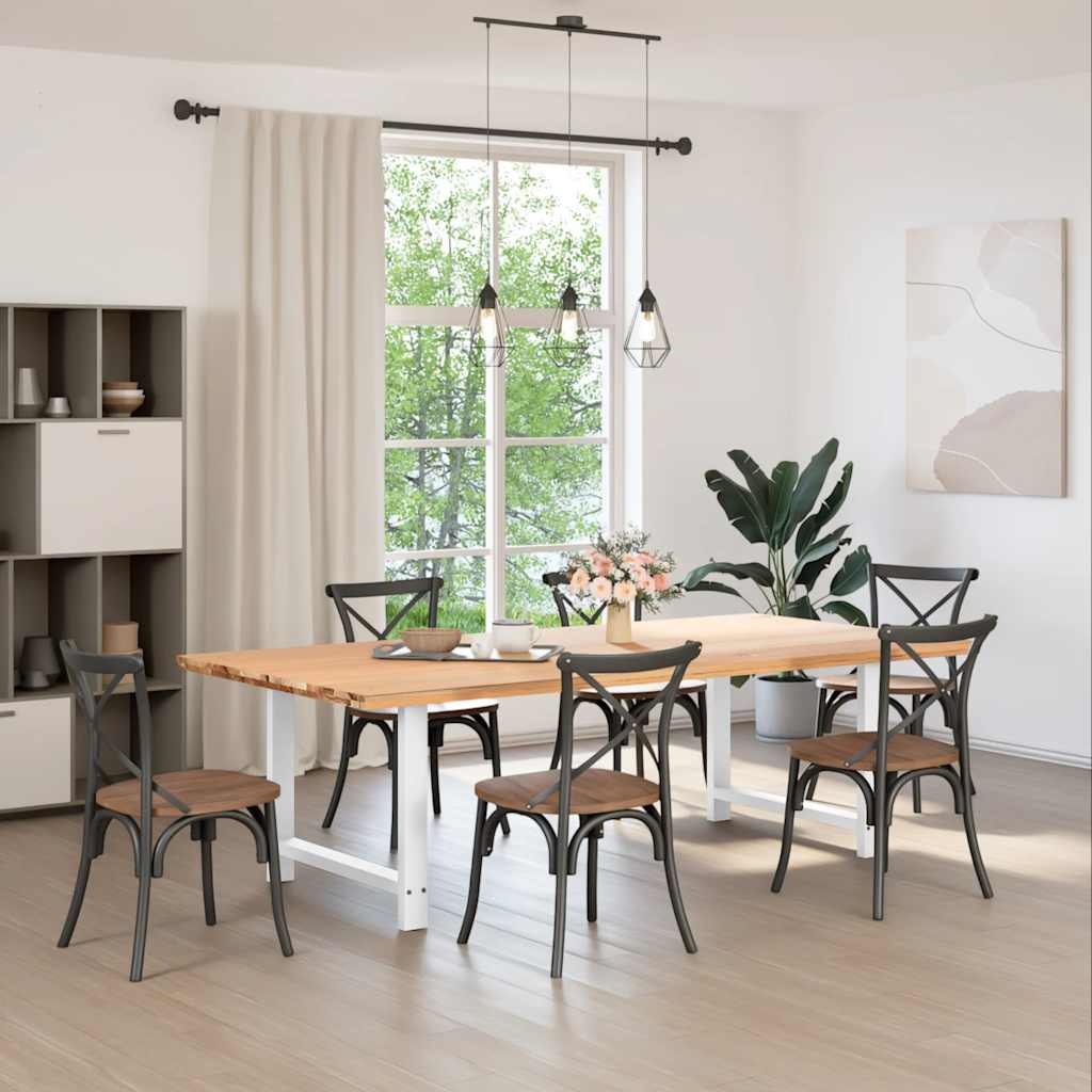 Spisebordben hvite 2 stk 90x(72-73) cm stål