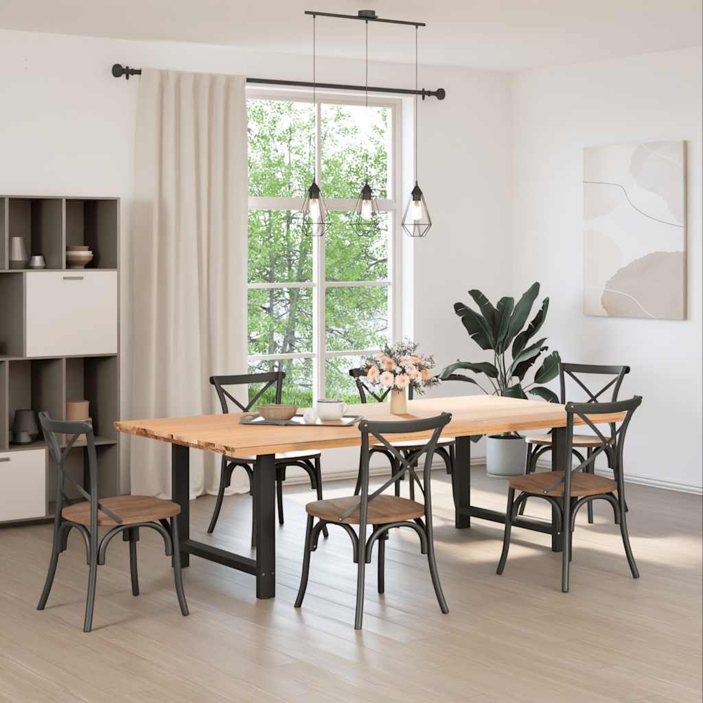 Spisebordben svart 2 stk 100x(72-73) cm stål