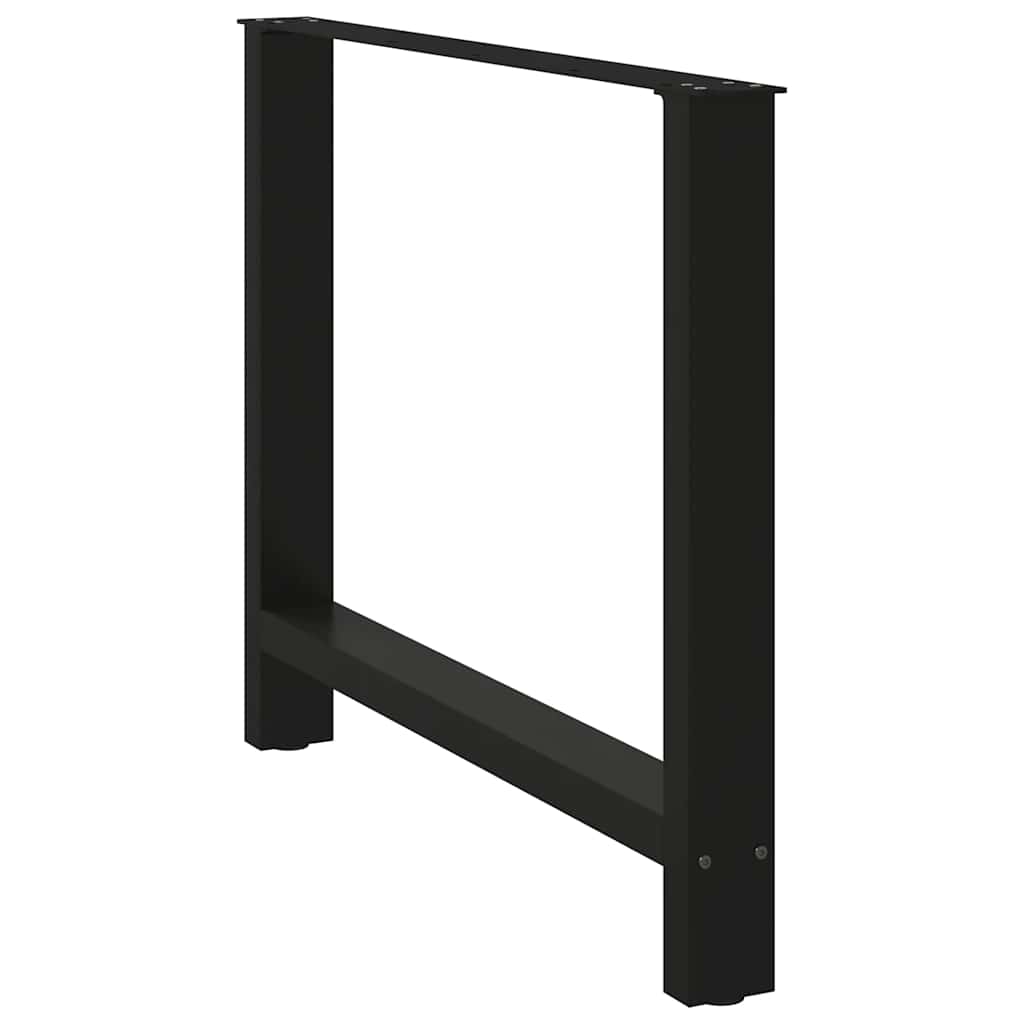 Spisebordben svart 2 stk 100x(72-73) cm stål