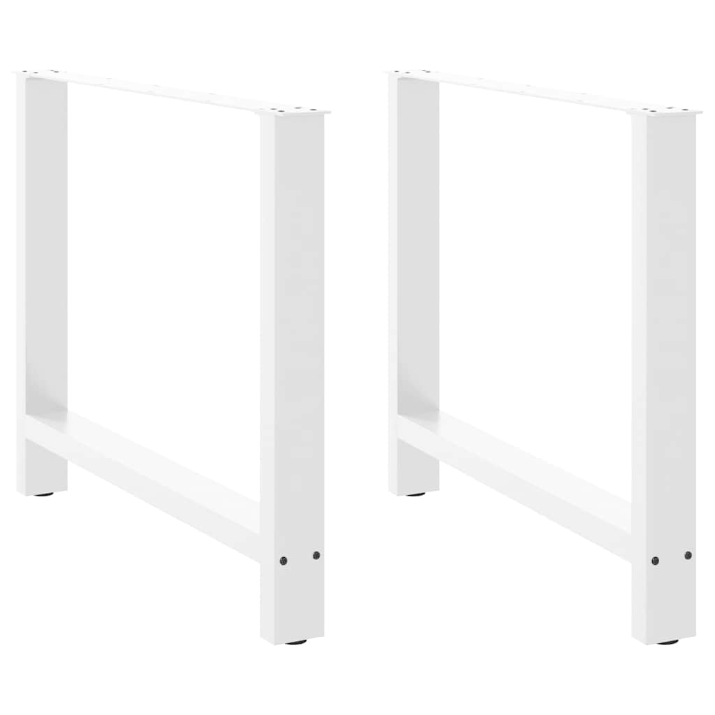 Spisebordben hvite 2 stk 100x(72-73) cm stål