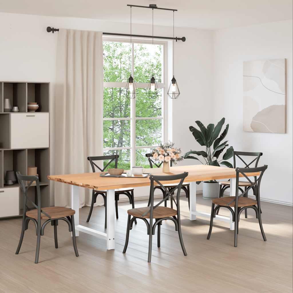 Spisebordben hvite 2 stk 100x(72-73) cm stål