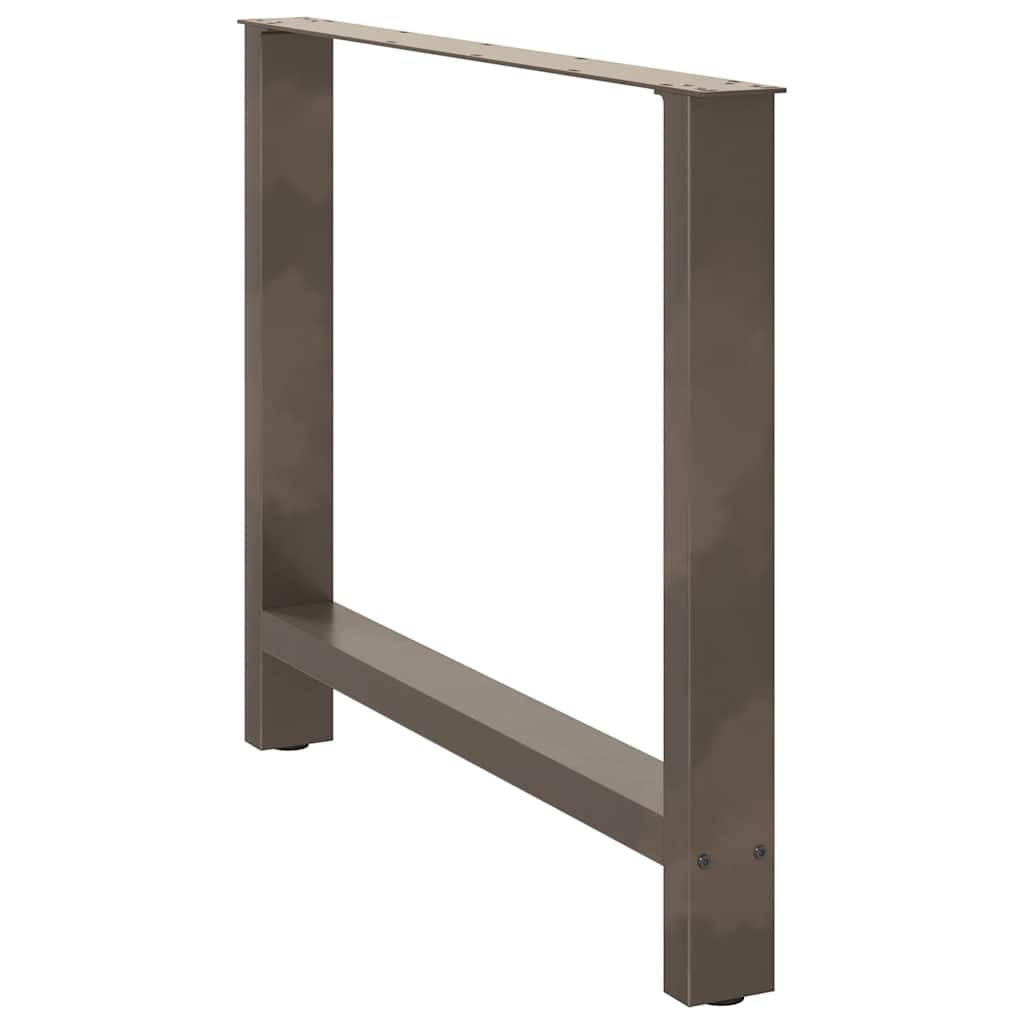 Spisebordben naturstål 2 stk 100x(72-73) cm stål