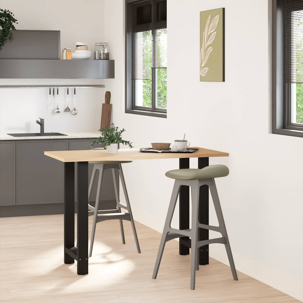 Barbordben svart 2 stk 50x(90-91) cm stål