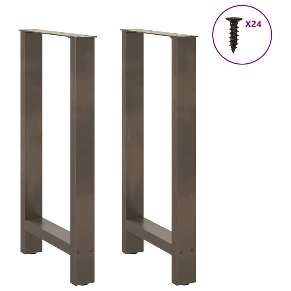 Barbordben naturstål 2 stk 50x(90-91) cm stål