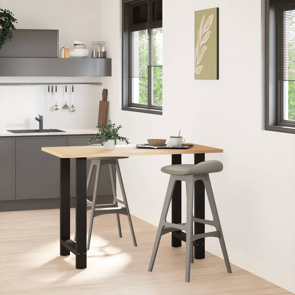 Barbordben svart 2 stk 60x(90-91) cm stål