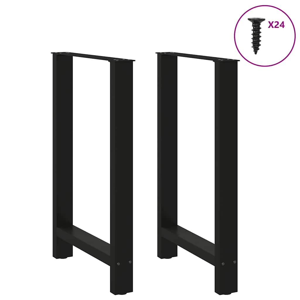 Barbordben svart 2 stk 60x(90-91) cm stål