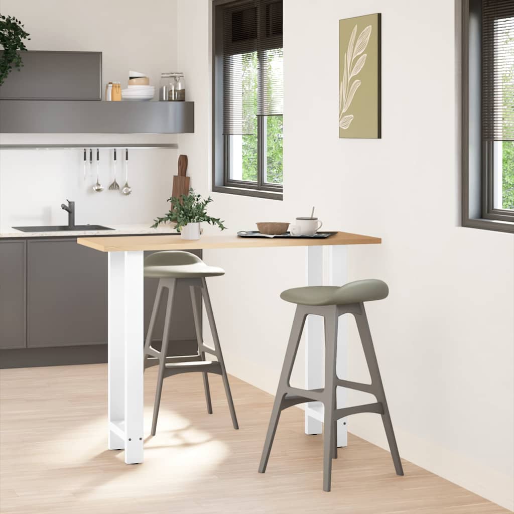 Barbordben hvite 2 stk 50x(100-101) cm stål