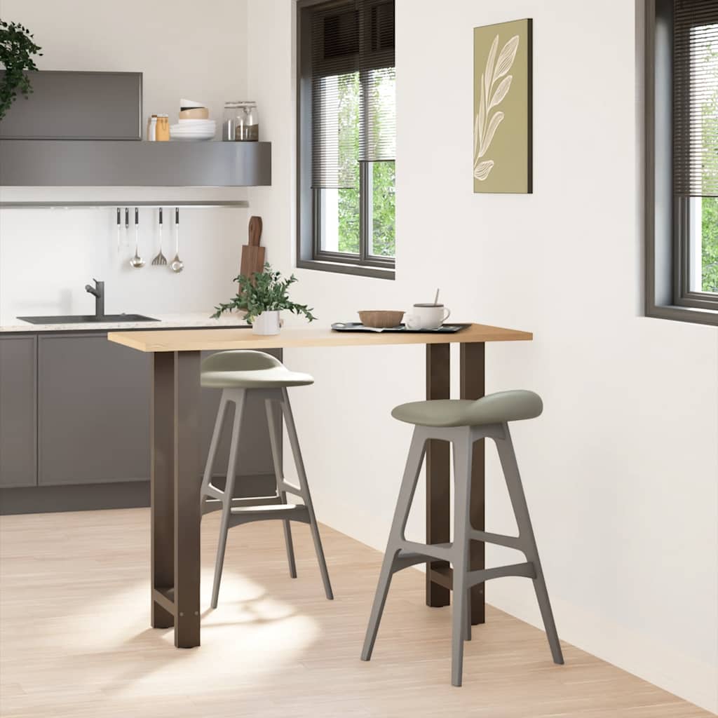 Barbordben naturstål 2 stk 50x(100-101) cm stål