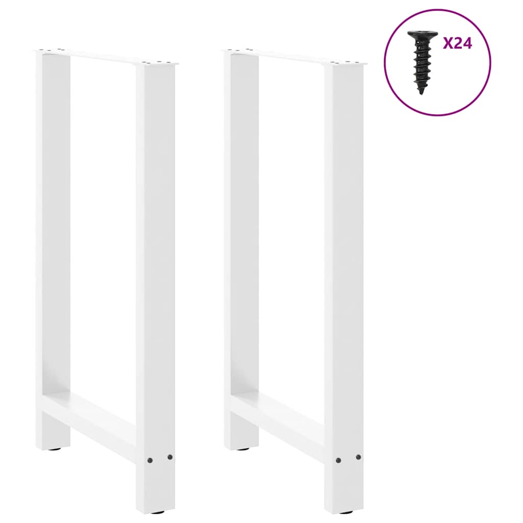Barbordben hvite 2 stk 60x(100-101) cm stål