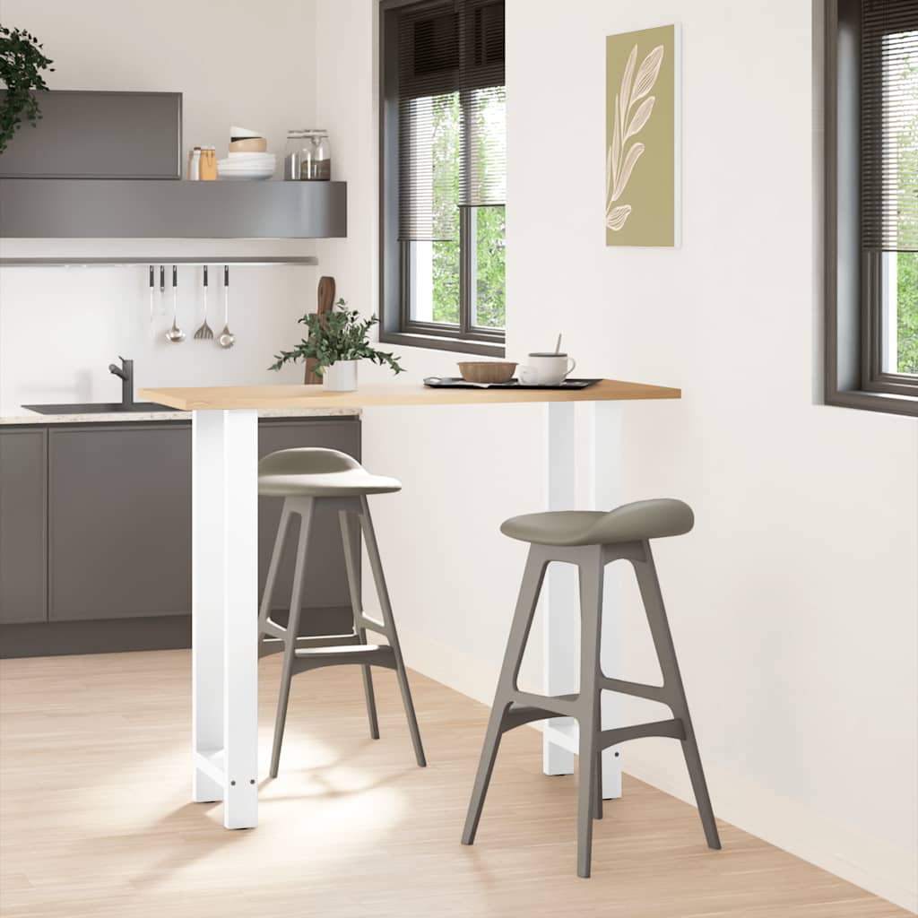 Barbordben hvite 2 stk 50x(110-111) cm stål