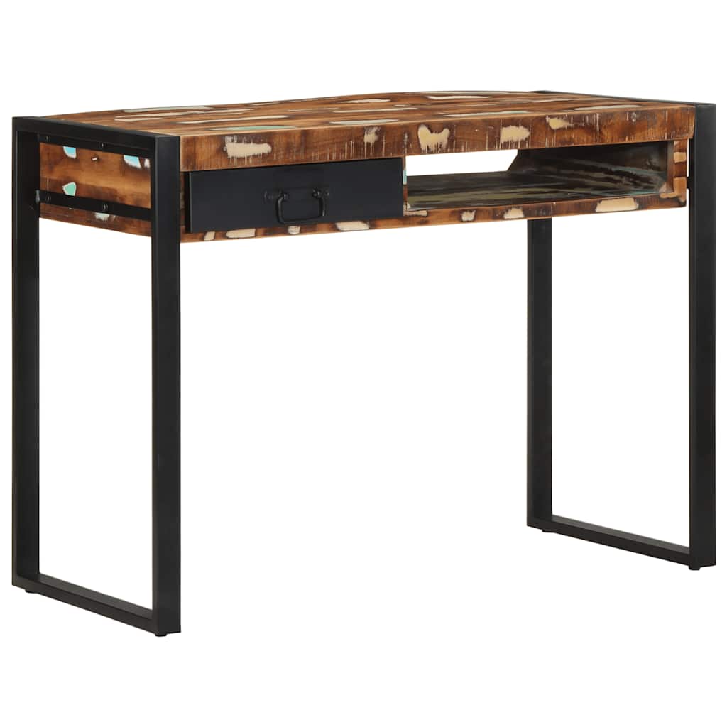 Skrivebord flerfarget 100x50x75 cm gjenvunnet heltre