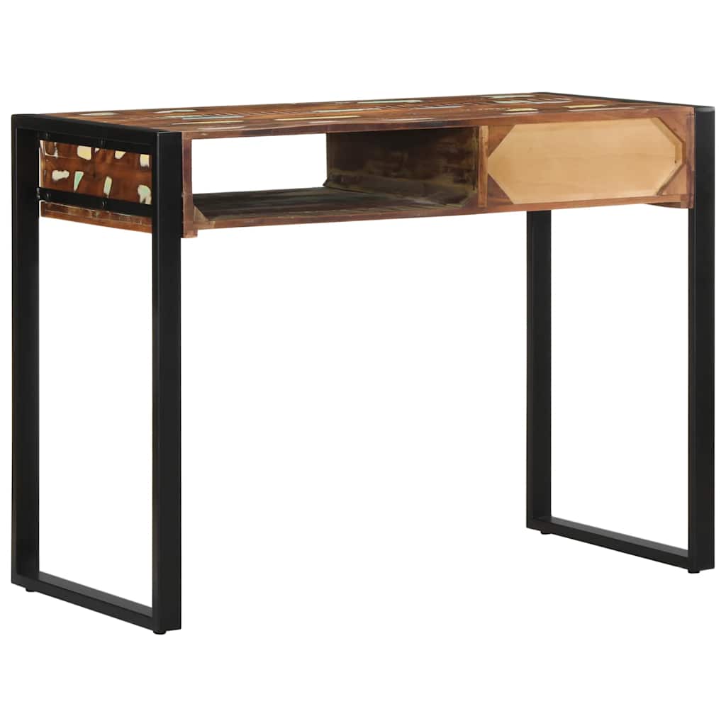 Skrivebord flerfarget 100x50x75 cm gjenvunnet heltre