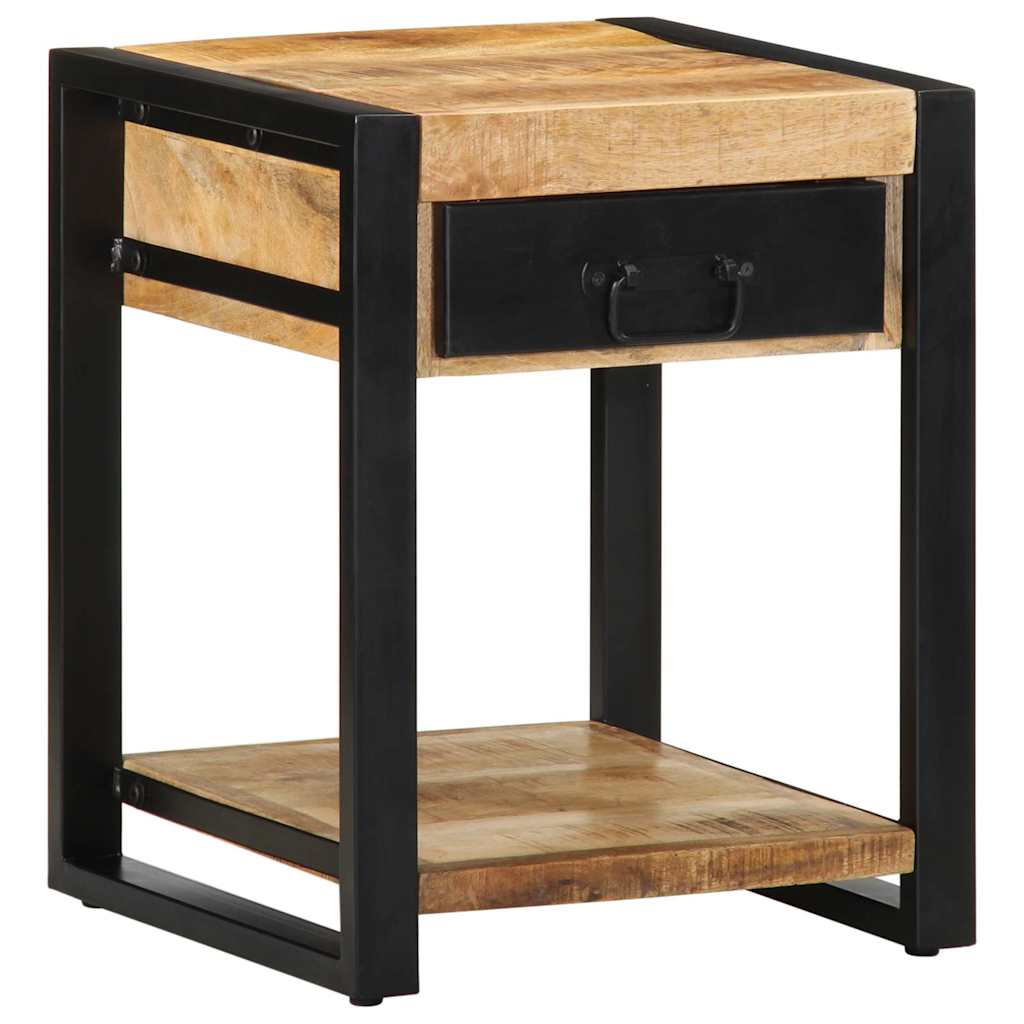 Sidebord 40x40x50 cm grovt heltre mango