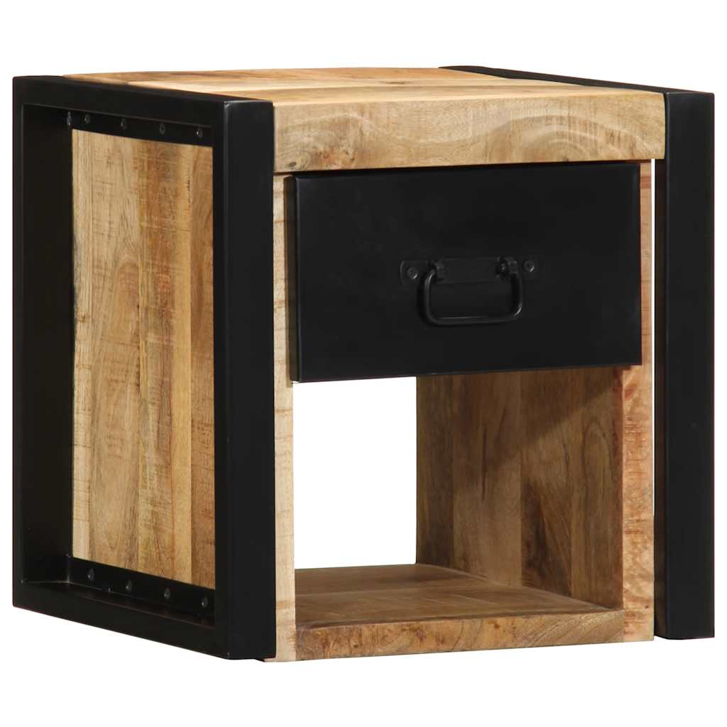 Nattbord 40x35x40 cm grovt heltre mangotre