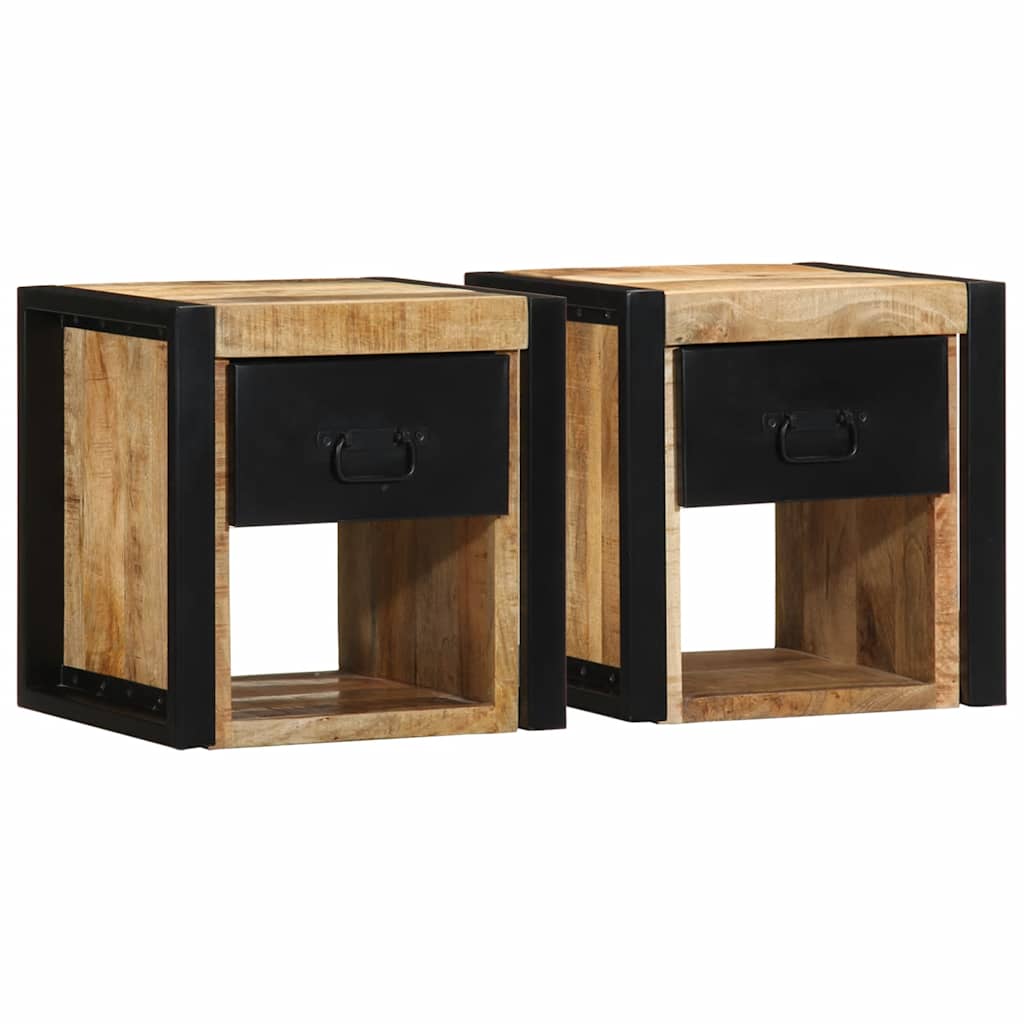 Nattskap 2 stk 40x35x40 cm grovt heltre mangotre