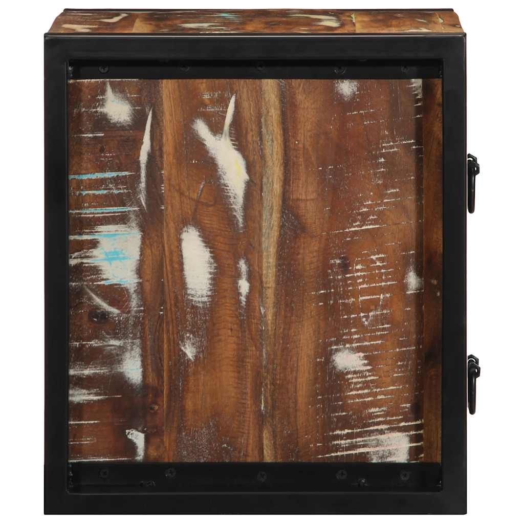 Nattbord 2 stk flerfarget 40x35x40 cm gjenvunnet heltre