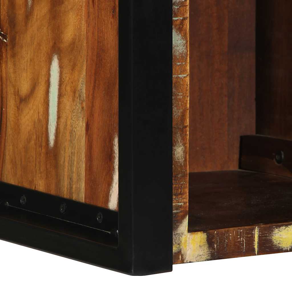 Nattbord 2 stk flerfarget 40x35x40 cm gjenvunnet heltre